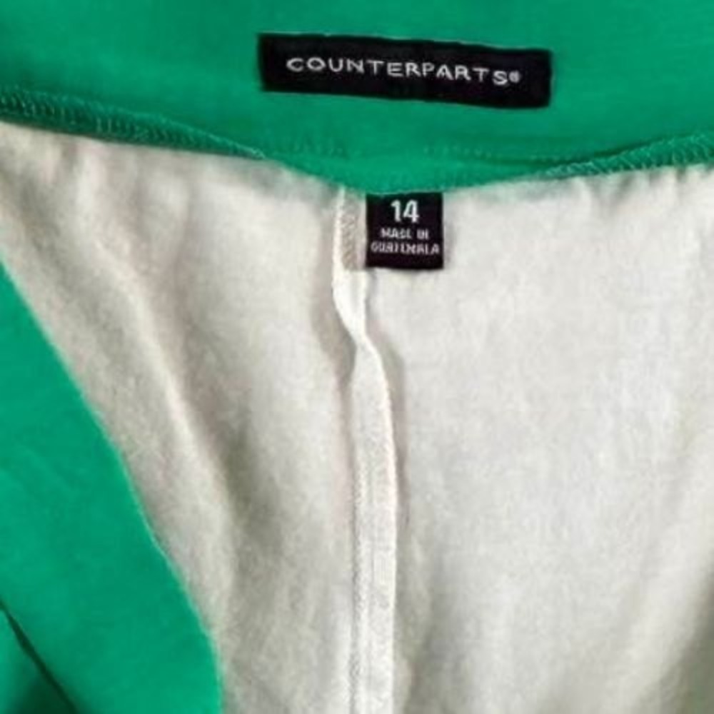 Counterparts Green Ruffle Hem Golf Tennis Skort Pockets Size 14 Excellent - Picture 3 of 10